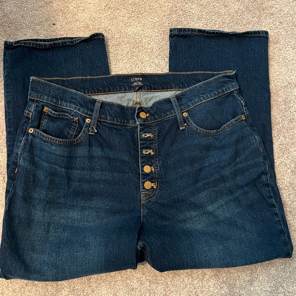 J Crew Factory mid-rise flare crop
